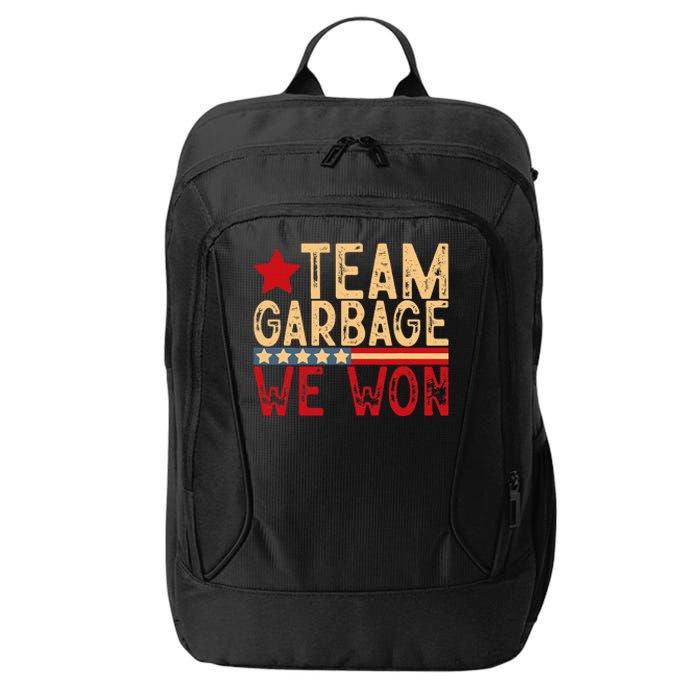 Team Garbage We Won Team Garbage For Trump 2024 Elections City Backpack