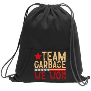 Team Garbage We Won Team Garbage For Trump 2024 Elections Sweatshirt Cinch Pack Bag