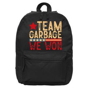 Team Garbage We Won Team Garbage For Trump 2024 Elections 16 in Basic Backpack