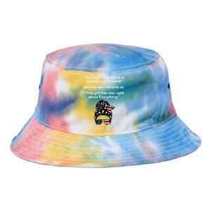 The Girl Who Was Right About Everything Conspiracy Theorist USA Tie Dye Newport Bucket Hat