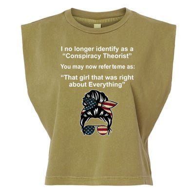 The Girl Who Was Right About Everything Conspiracy Theorist USA Garment-Dyed Women's Muscle Tee