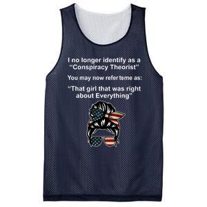 The Girl Who Was Right About Everything Conspiracy Theorist USA Mesh Reversible Basketball Jersey Tank