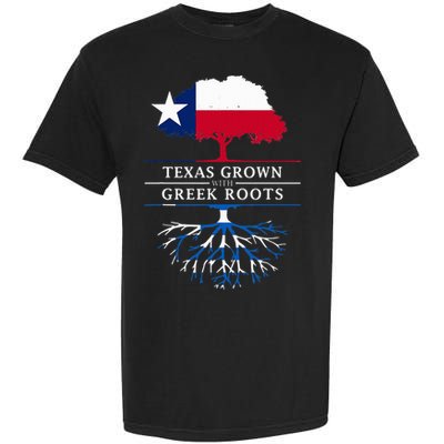 Texas Grown With Greek Roots Greece Pride Garment-Dyed Heavyweight T-Shirt