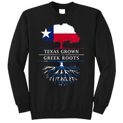 Texas Grown With Greek Roots Greece Pride Sweatshirt