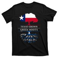 Texas Grown With Greek Roots Greece Pride T-Shirt