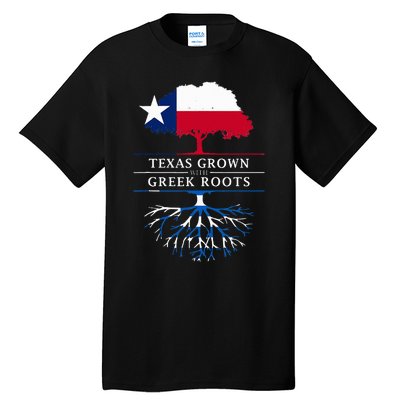 Texas Grown With Greek Roots Greece Pride Tall T-Shirt