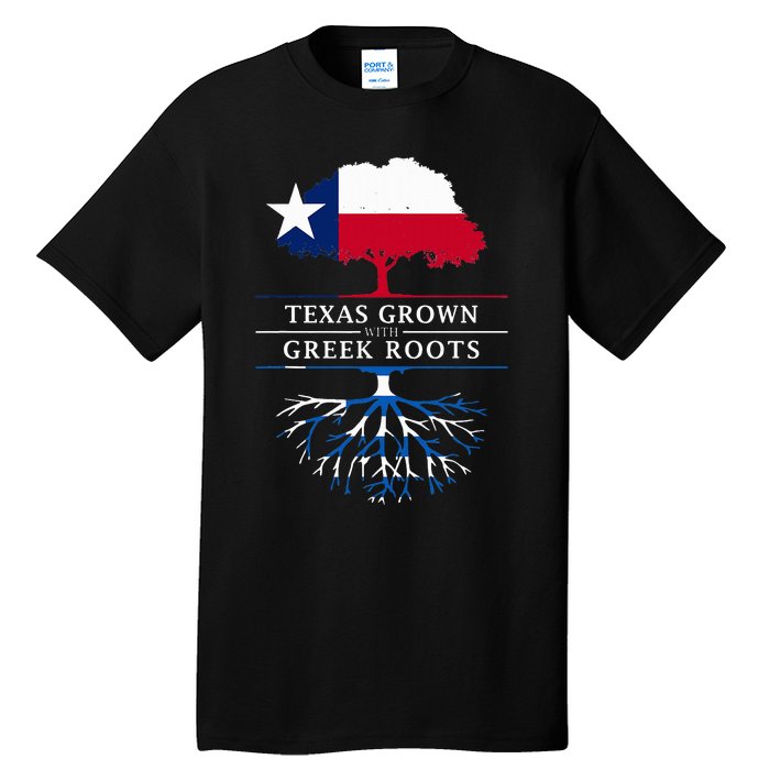 Texas Grown With Greek Roots Greece Pride Tall T-Shirt