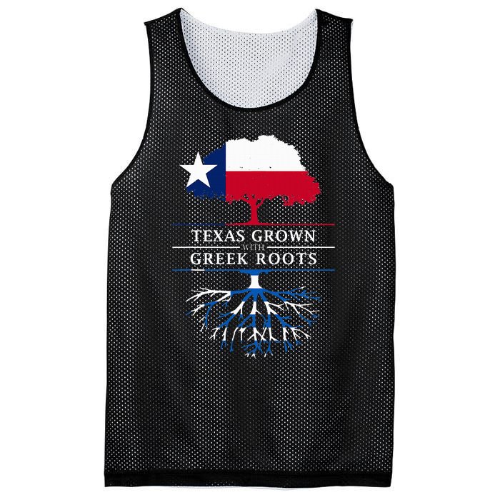 Texas Grown With Greek Roots Greece Pride Mesh Reversible Basketball Jersey Tank