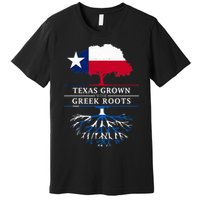 Texas Grown With Greek Roots Greece Pride Premium T-Shirt