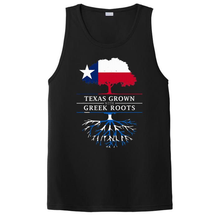 Texas Grown With Greek Roots Greece Pride PosiCharge Competitor Tank