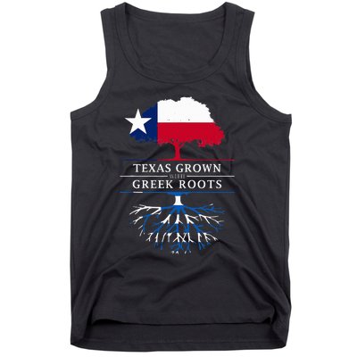 Texas Grown With Greek Roots Greece Pride Tank Top