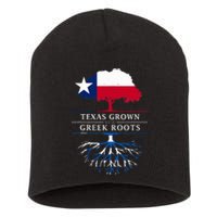 Texas Grown With Greek Roots Greece Pride Short Acrylic Beanie