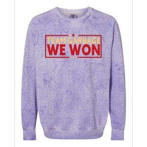 Team Garbage We Won Team Garbage For Trump 2024 Elections Colorblast Crewneck Sweatshirt