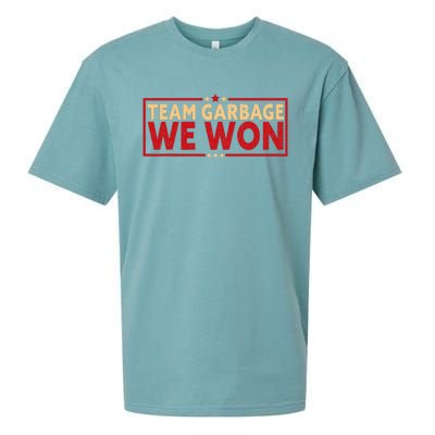 Team Garbage We Won Team Garbage For Trump 2024 Elections Sueded Cloud Jersey T-Shirt