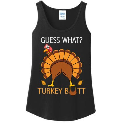 Thanksgiving Guess What Fuuny Turkey Fall Ladies Essential Tank