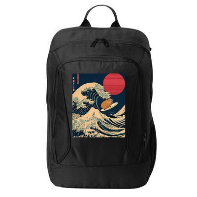 The Great Wave Off Kanagawa Capybara Surfing Japanese Otaku City Backpack