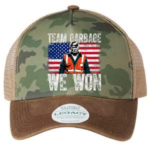 Team Garbage We Won Team Garbage For Trump 2024 Elections Legacy Tie Dye Trucker Hat