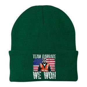 Team Garbage We Won Team Garbage For Trump 2024 Elections Knit Cap Winter Beanie