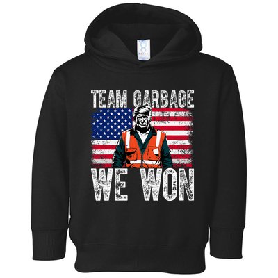 Team Garbage We Won Team Garbage For Trump 2024 Elections Toddler Hoodie