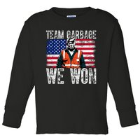 Team Garbage We Won Team Garbage For Trump 2024 Elections Toddler Long Sleeve Shirt