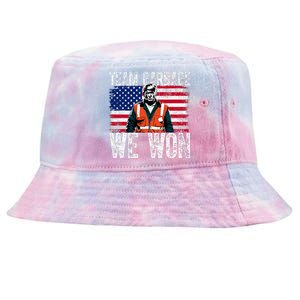 Team Garbage We Won Team Garbage For Trump 2024 Elections Tie-Dyed Bucket Hat