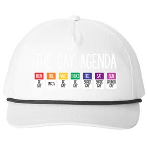 The Gay Weekly Agenda Funny Lgbt Pride Rainbow Cute Gift Snapback Five-Panel Rope Hat