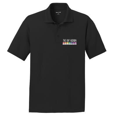 The Gay Weekly Agenda Funny Lgbt Pride Rainbow Cute Gift PosiCharge RacerMesh Polo