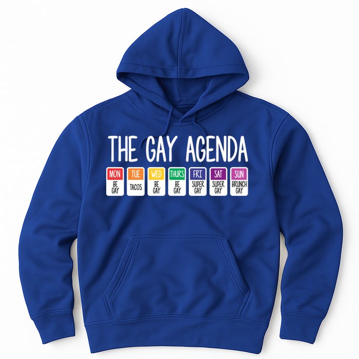 The Gay Weekly Agenda Funny Lgbt Pride Rainbow Cute Gift Hoodie