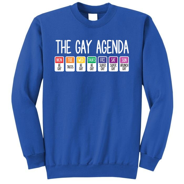 The Gay Weekly Agenda Funny Lgbt Pride Rainbow Cute Gift Sweatshirt