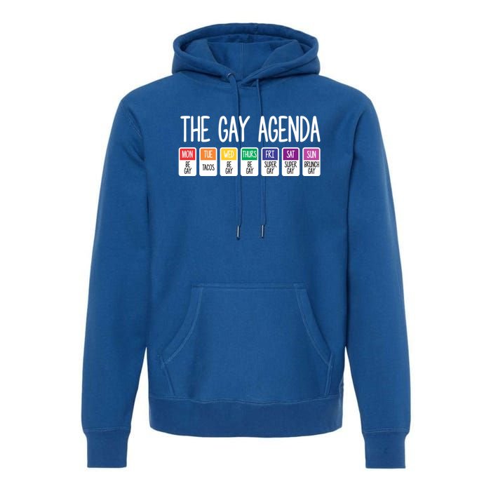 The Gay Weekly Agenda Funny Lgbt Pride Rainbow Cute Gift Premium Hoodie