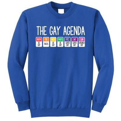 The Gay Weekly Agenda Funny Lgbt Pride Rainbow Cute Gift Tall Sweatshirt