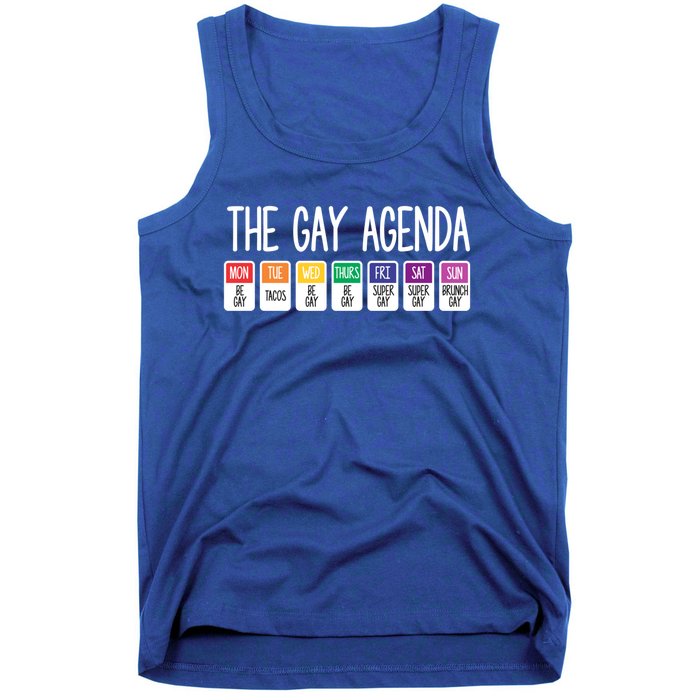 The Gay Weekly Agenda Funny Lgbt Pride Rainbow Cute Gift Tank Top