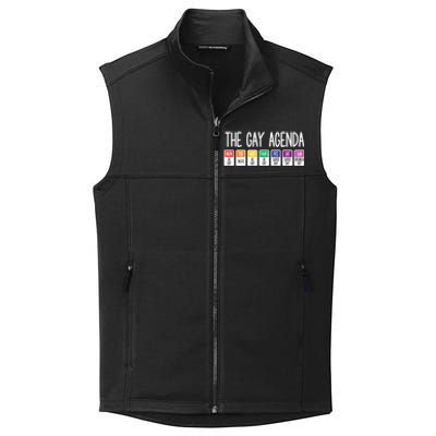 The Gay Weekly Agenda Funny Lgbt Pride Rainbow Cute Gift Collective Smooth Fleece Vest