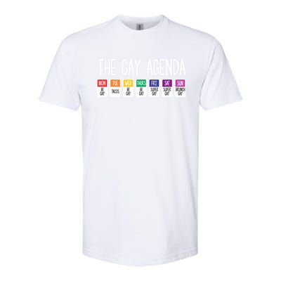 The Gay Weekly Agenda Funny Lgbt Pride Rainbow Cute Gift Softstyle CVC T-Shirt