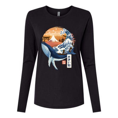 The Great Whale Copy Womens Cotton Relaxed Long Sleeve T-Shirt