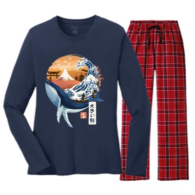 The Great Whale Copy Women's Long Sleeve Flannel Pajama Set 