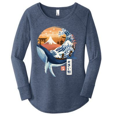 The Great Whale Copy Women's Perfect Tri Tunic Long Sleeve Shirt