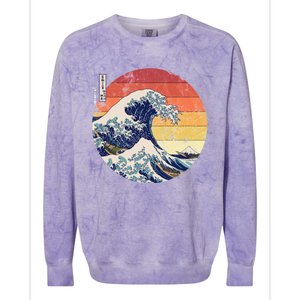 The Great Wave Kanagawa Hokusai Japanese Retro Colorblast Crewneck Sweatshirt