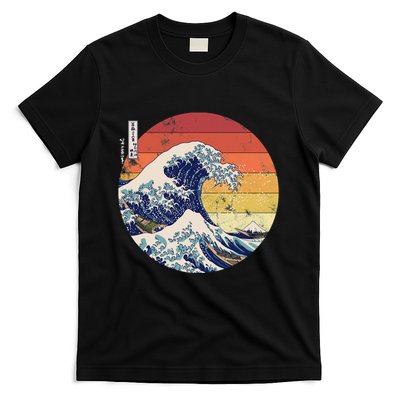 The Great Wave Kanagawa Hokusai Japanese Retro T-Shirt