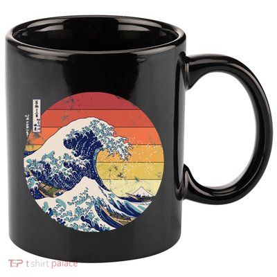 The Great Wave Kanagawa Hokusai Japanese Retro 11oz C Handle Ceramic Mug