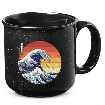 The Great Wave Kanagawa Hokusai Japanese Retro 15oz Campfire Ceramic Mug