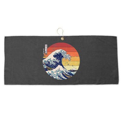 The Great Wave Kanagawa Hokusai Japanese Retro Large Microfiber Waffle Golf Towel