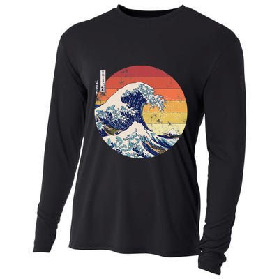 The Great Wave Kanagawa Hokusai Japanese Retro Cooling Performance Long Sleeve Crew