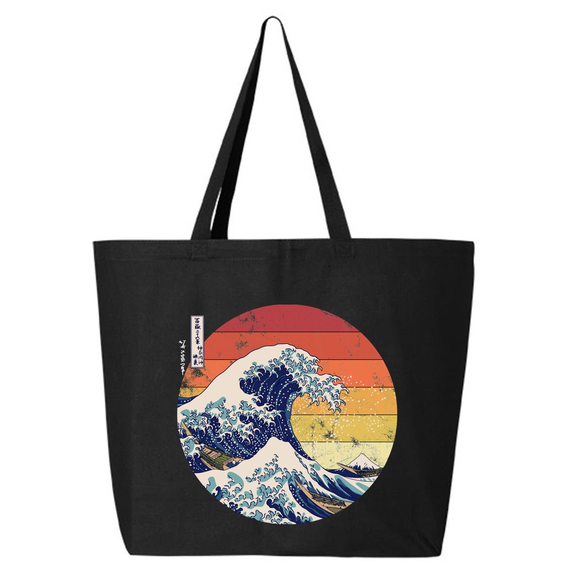 The Great Wave Kanagawa Hokusai Japanese Retro 25L Jumbo Tote