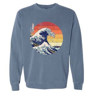 The Great Wave Kanagawa Hokusai Japanese Retro Garment-Dyed Sweatshirt