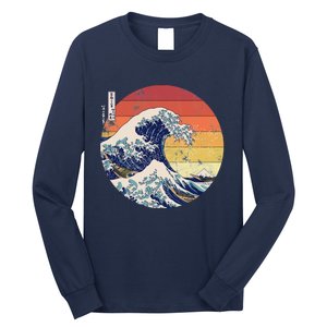 The Great Wave Kanagawa Hokusai Japanese Retro Long Sleeve Shirt