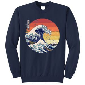 The Great Wave Kanagawa Hokusai Japanese Retro Tall Sweatshirt