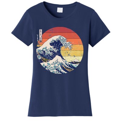 The Great Wave Kanagawa Hokusai Japanese Retro Women's T-Shirt