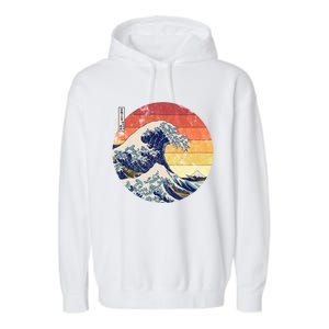 The Great Wave Kanagawa Hokusai Japanese Retro Garment-Dyed Fleece Hoodie