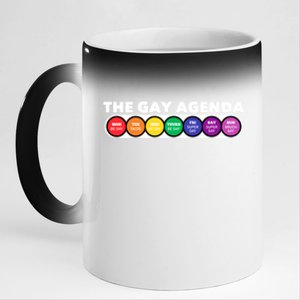 The Gay Weekly Agenda Funny Lgbt Pride Rainbow Gift 11oz Black Color Changing Mug